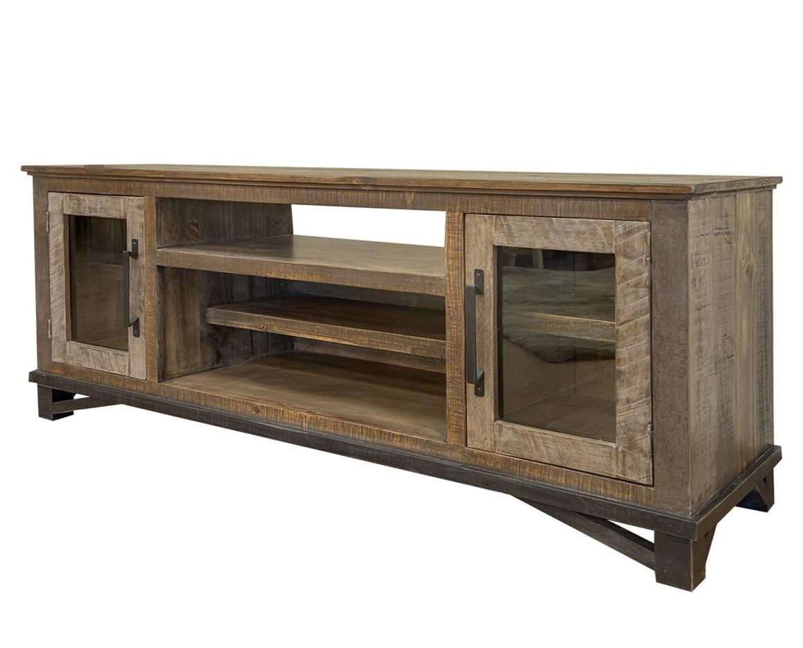 International Furniture Direct Loft Rustic 68" TV Stand Furniture